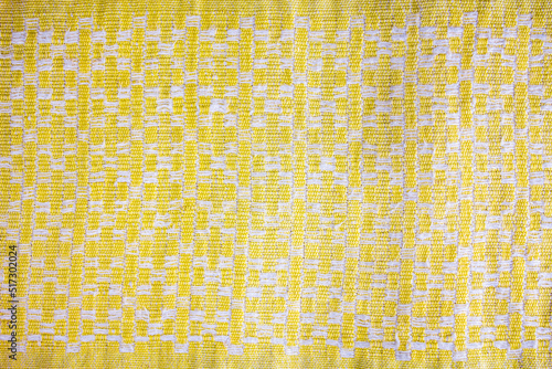 Tableau sur toile Old fabric yellow pattern