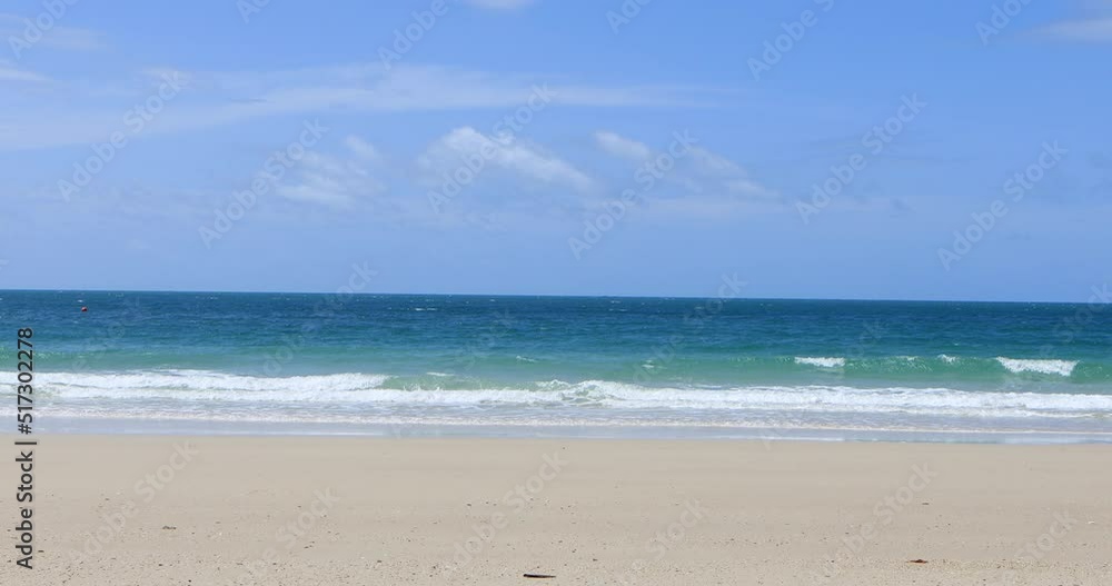 Soft blue waves at the beautiful Pattaya Beach. It is a tourist attraction of Thailand, 4K video recording.
Soft blue waves at the beautiful Pattaya Beach. It is a tourist attraction of Thailand, 4K video recording.