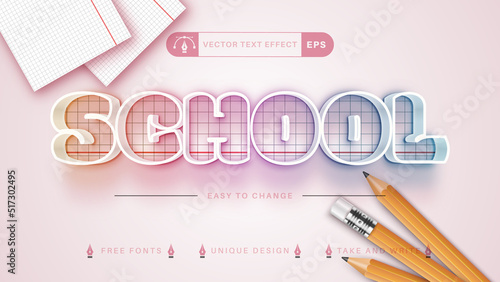 Back to School - Editable Text Effect, Font Style