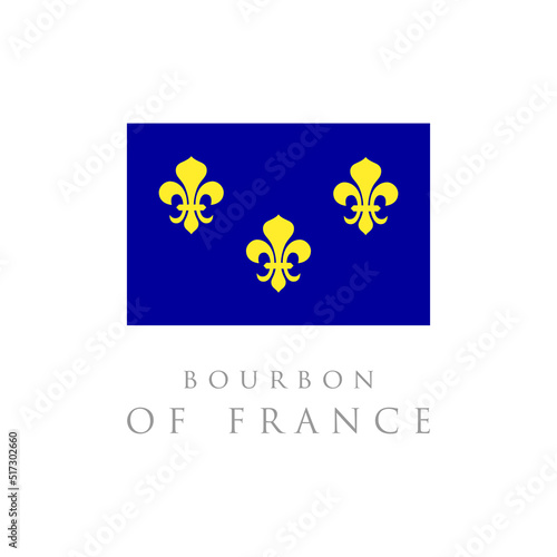 bourbon flag vector illustration