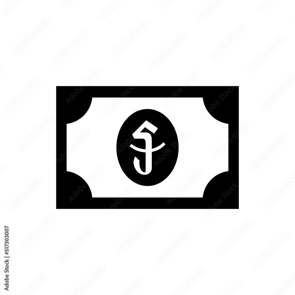 Cambodia Currency Icon Symbol, KHR, Riel Money Paper. Vector Illustration Cambodia Currency Icon Symbol, KHR, Riel Money Paper. Vector Illustration