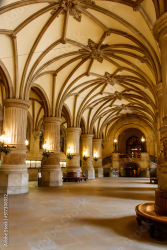 Interior of Hamburg city hall or Rathaus in Hamburg  Germany