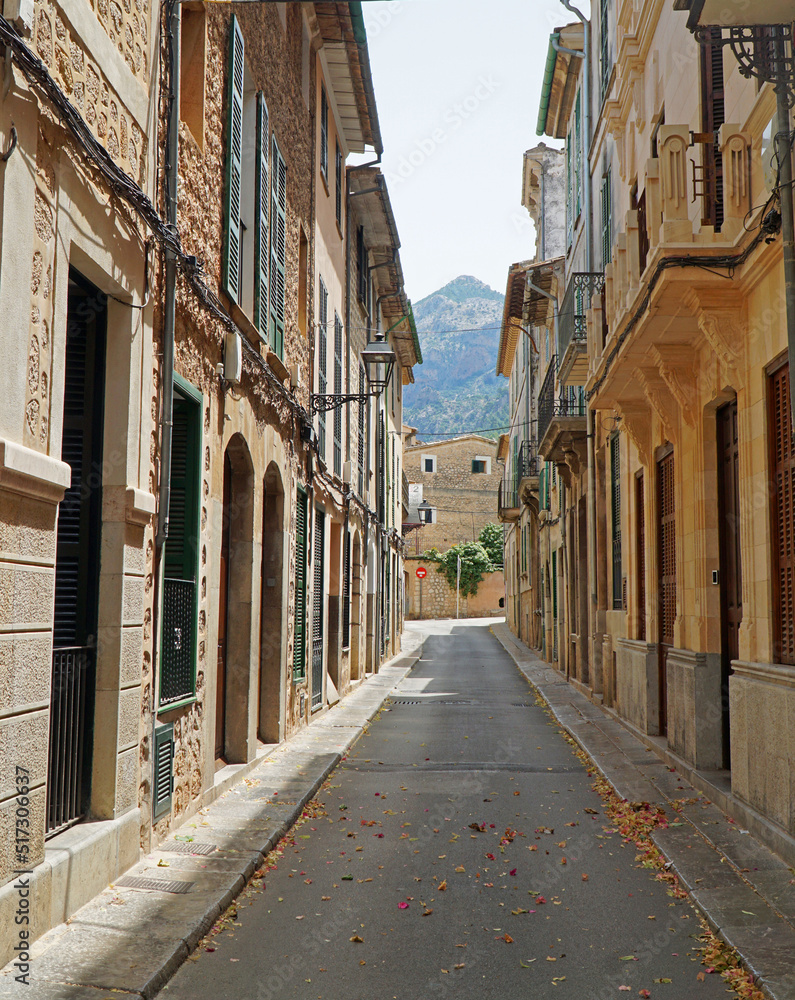 Narrow streets of Soller Mallorca