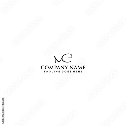 CM or MC Initial Logo Sign Design
