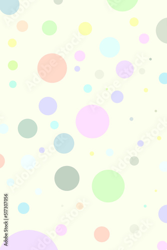 abstract background with colorful bubbles. Colorful round pastel background. Circle pattern pastel color background wallpaper illustration design.