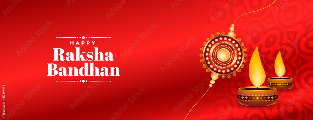 Naklejka premium traditional raksha bandhan festival decorated background