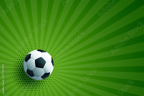 realistic soccer football green background