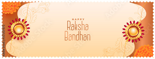 happy raksha bandhan festival background for brother and sister love