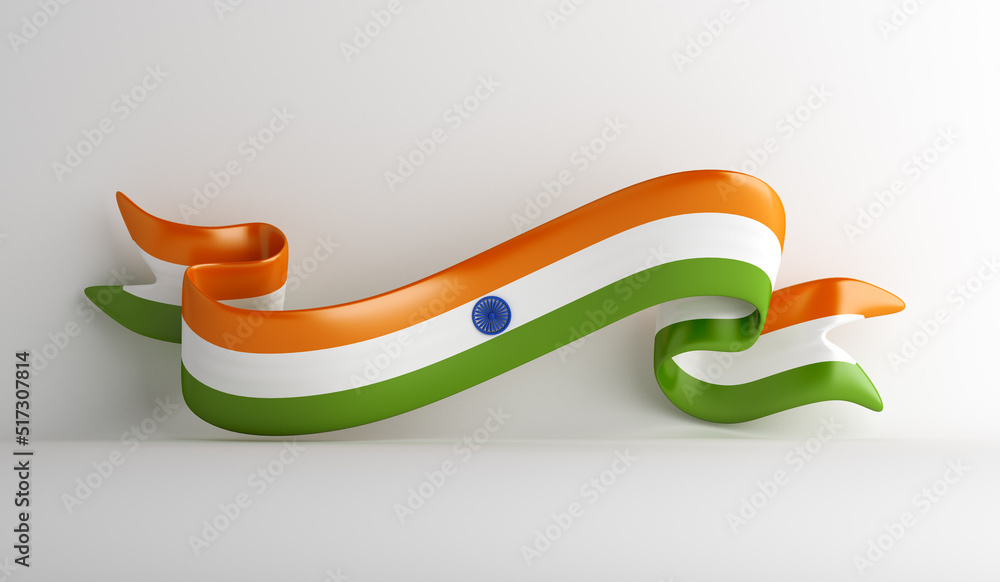 Happy Independence Day of India decoration background with waving ...