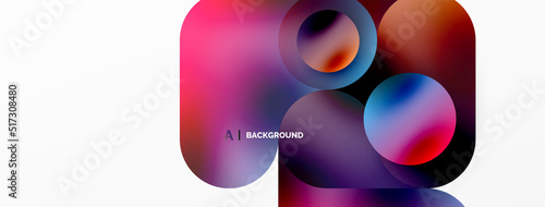 Round shapes and circle geometric abstract background. Vector Illustration For Wallpaper, Banner, Background, Card, Book Illustration, landing page © antishock