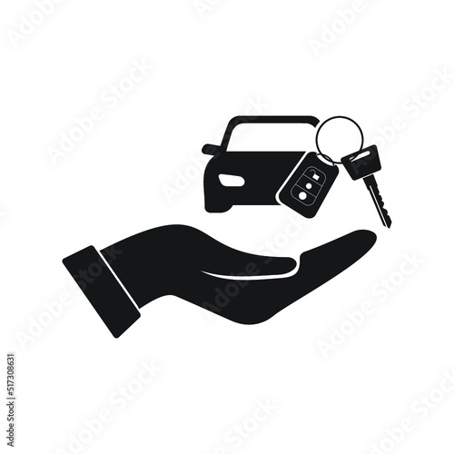 Car key - hand icon