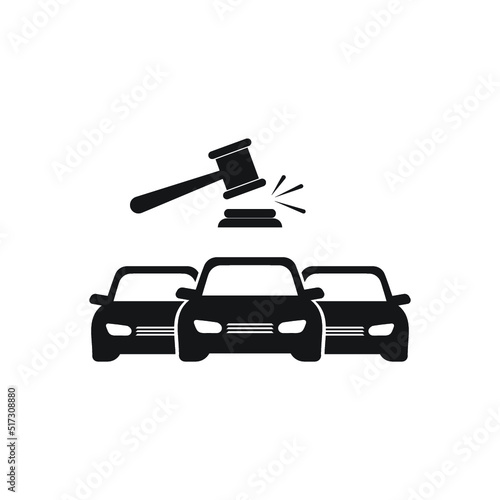 Car auction concept icon
