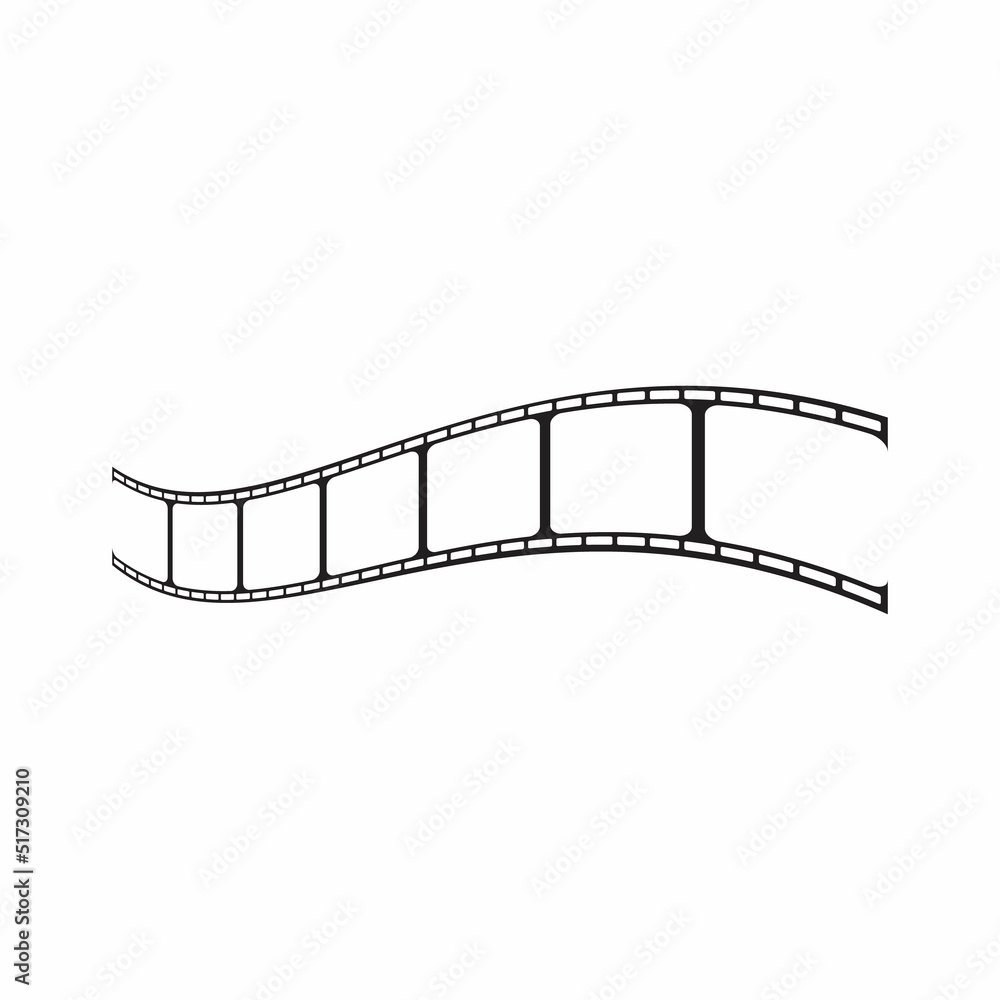cinema film strip frames with different shape effect and empty space for your movie photograph and picture