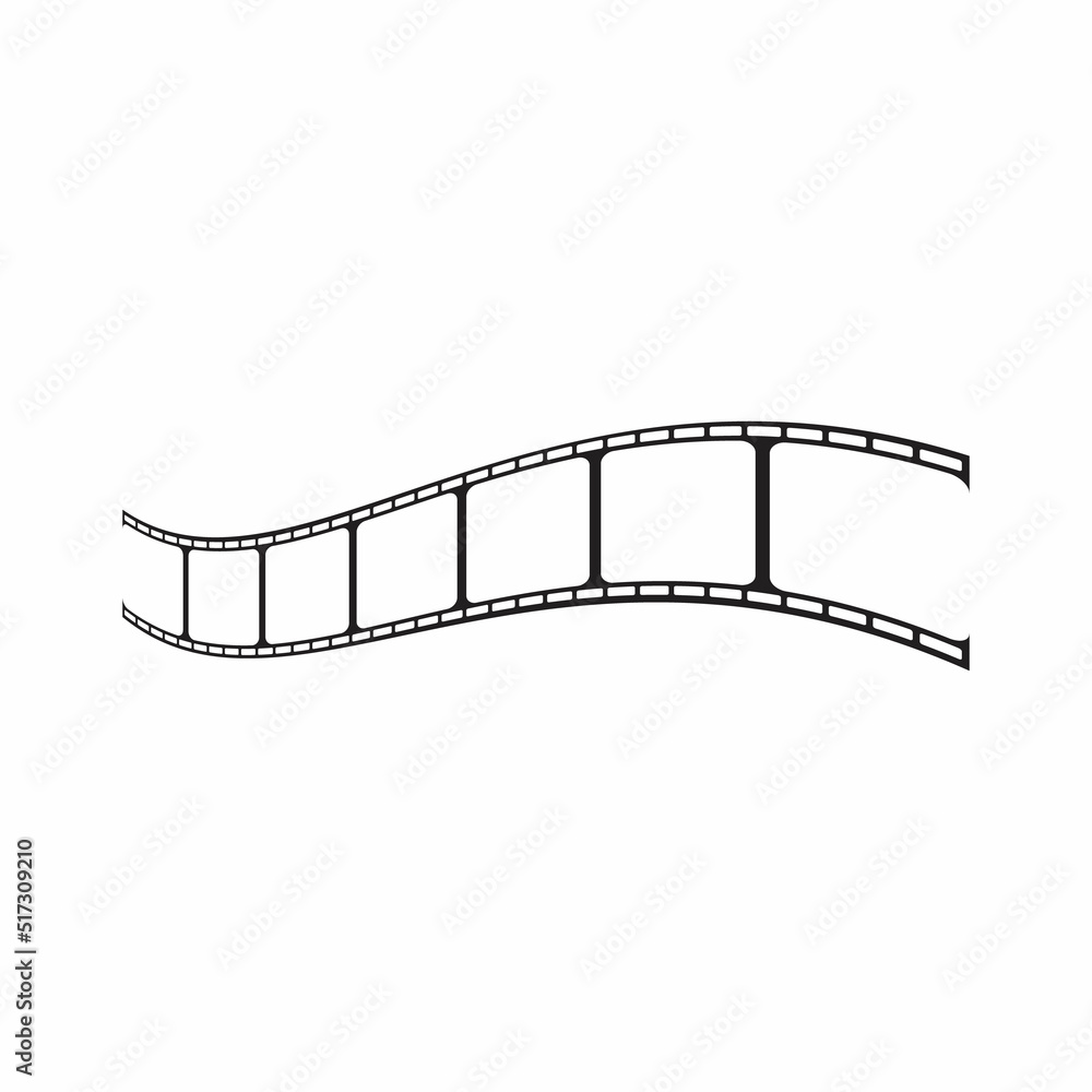 Fototapeta premium cinema film strip frames with different shape effect and empty space for your movie photograph and picture