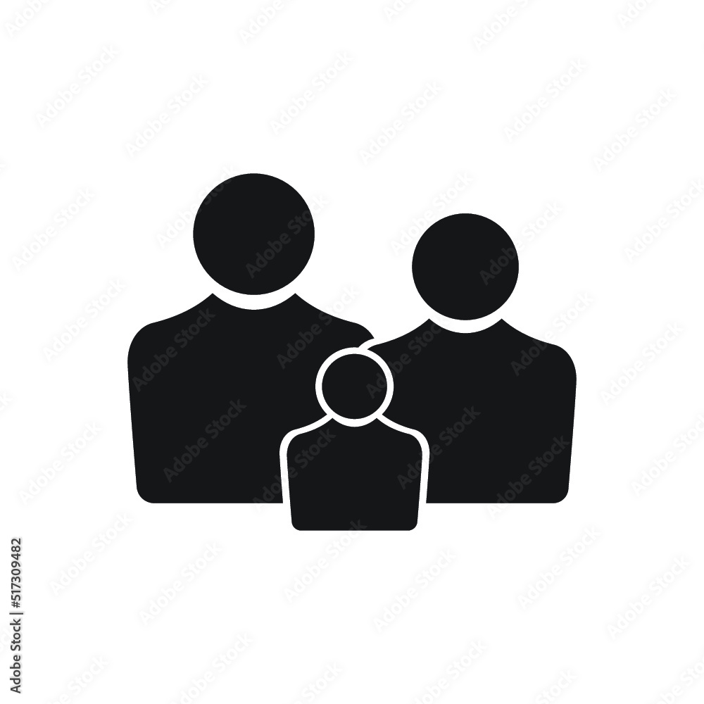 Family icon. flat illustration of family icon for web Family icon. flat illustration of family icon for web