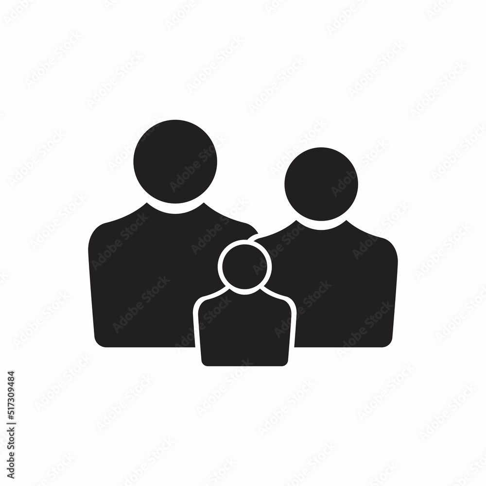 Family icon. flat illustration of family icon for web Family icon. flat illustration of family icon for web