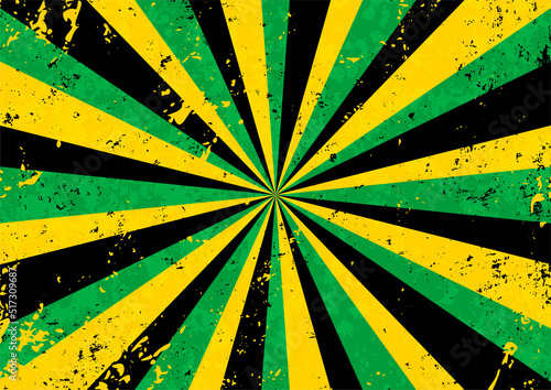 Sunburst with grunge texture background