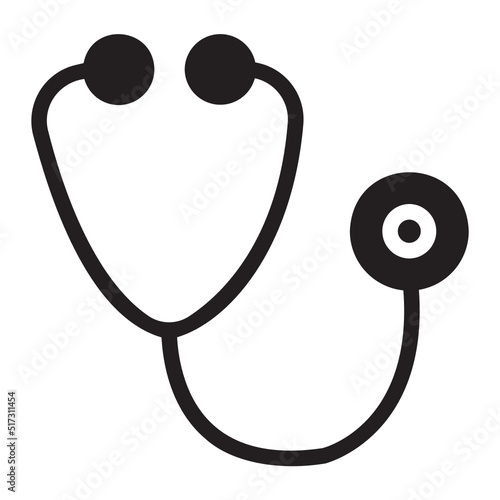 stethoscope glyph icon