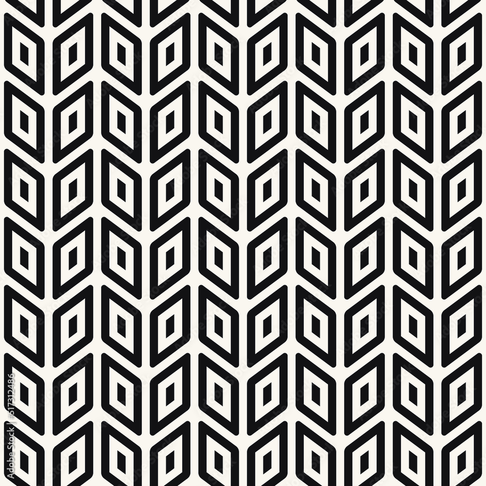 Vector Geometric Seamless Monochrome Pattern Vector Geometric Seamless Monochrome Pattern