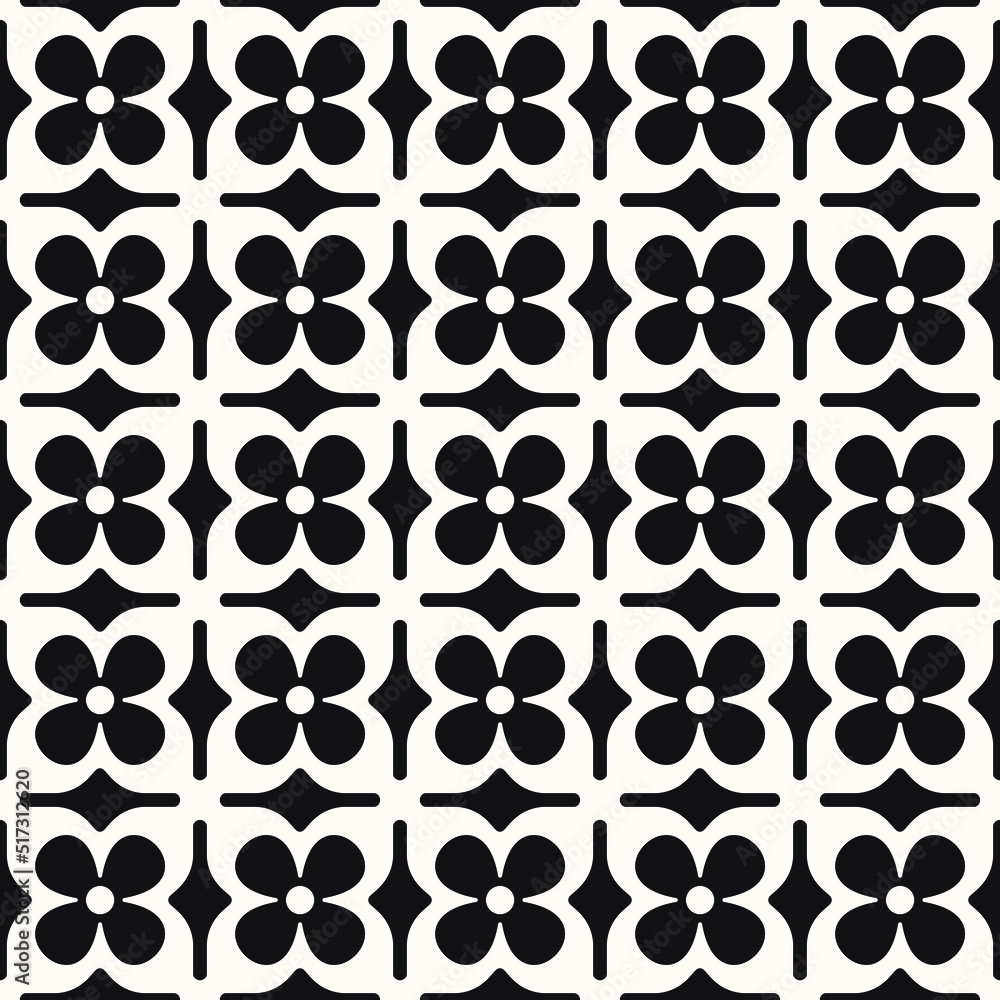 Vector Geometric Seamless Monochrome Pattern Vector Geometric Seamless Monochrome Pattern