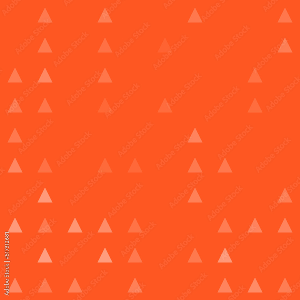 Abstract seamless geometric pattern. Mosaic background of white triangles. Evenly spaced big shapes of different color. Vector illustration on deep orange background Abstract seamless geometric pattern. Mosaic background of white triangles. Evenly spaced big shapes of different color. Vector illustration on deep orange background