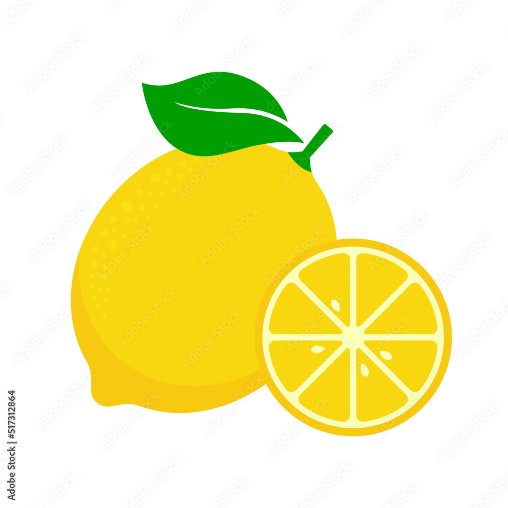 lemon vector illustration flat style logo icon lemon vector illustration flat style logo icon
