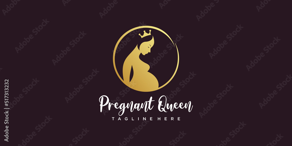 Fototapeta premium Pregnant logo design with modern unique style Premium Vector