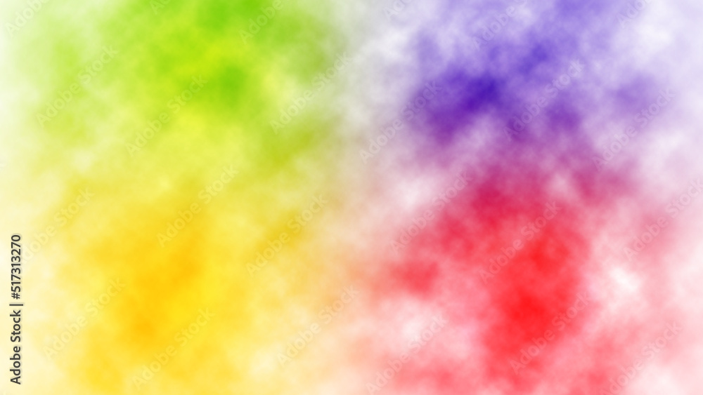 Abstract Watercolor Background | Colorful Rainbow Holi Paint Color Powder Explosion isolated White Wide Panorama Background | Abstract Clouds of Color Smoke Colorful Texture Background.	