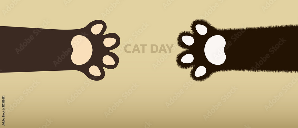 World Cat Day concept.International Cat Day. Holiday concept. Template for background, Web banner, card, poster World Cat Day concept.International Cat Day. Holiday concept. Template for background, Web banner, card, poster