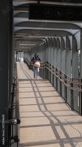 Pedestrian Bridge of Polda Metro Jaya Bus Stop, taken on June 10, 2022 in Jakarta, Indonesia  © Daniel Subroto