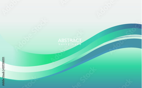 Green background with wave