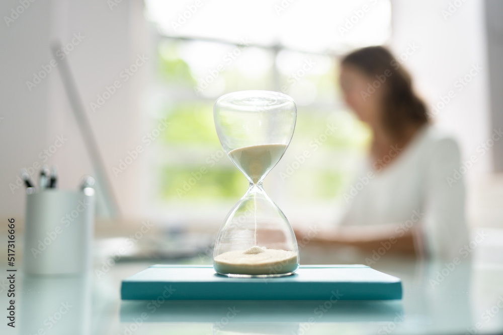 Late Invoice And Billing Deadline With Hourglass Late Invoice And Billing Deadline With Hourglass