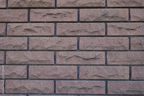 Backdrop - brown brick veneer wall with black mortar joints