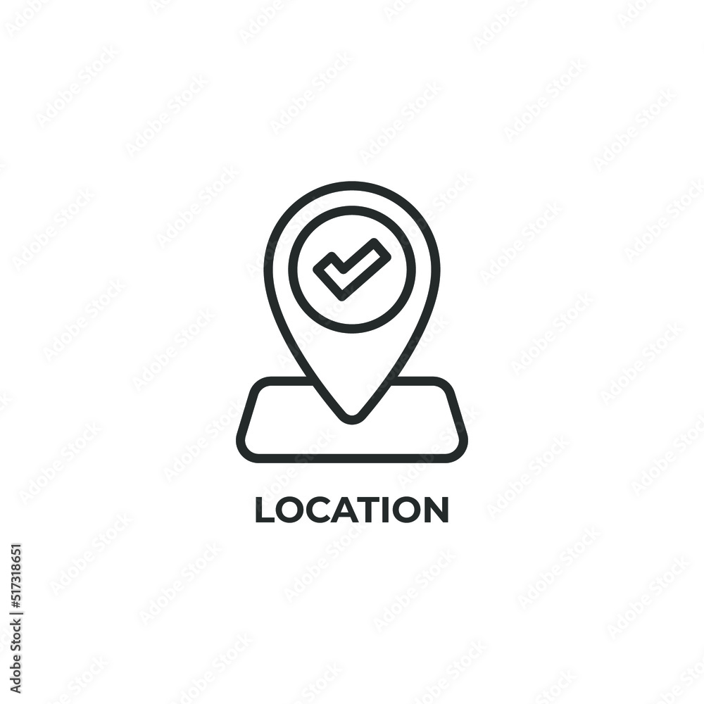 location line icon. linear style sign for mobile concept and web design. Outline vector icon. Symbol, logo illustration. Vector graphics location line icon. linear style sign for mobile concept and web design. Outline vector icon. Symbol, logo illustration. Vector graphics