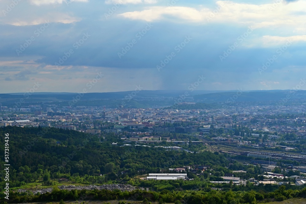 City of Brno - Czech Republic - Europe. Beautiful views of the city and houses on a sunny summer day.