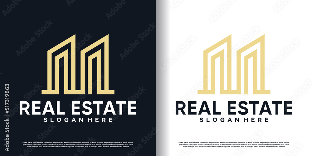 Building logo with modern concept Premium Vector Building logo with modern concept Premium Vector