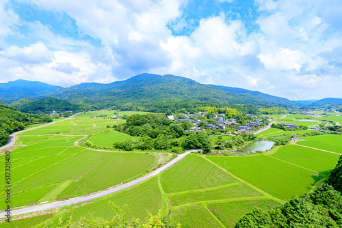 夏の田染荘 大分県豊後高田市 Tashibunosho in summer. Ooita-ken Bungotakata city.