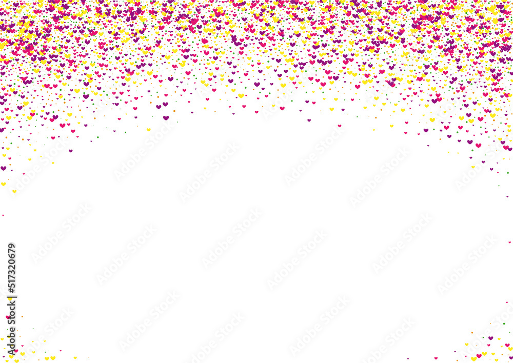 Colorful Element Background White Vector. Polka Paper Design. Multicolored Wedding. Rainbow Dot Falling. Confetti Christmas Template.