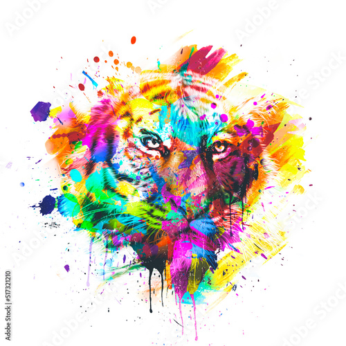 little playful lion cub on ...