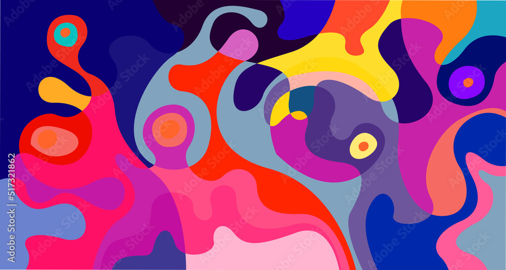 Fototapeta premium Abstract liquid shape. Fluid geometric design. Isolated gradient waves with geometric lines, dots, batik Indonesia pattern. Vector illustration.
