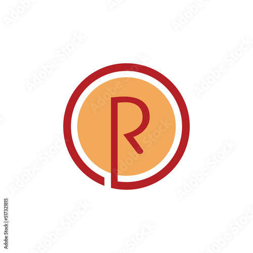 circle letter r logo design
