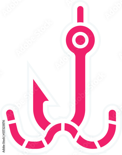 Bait Fishing Icon Style