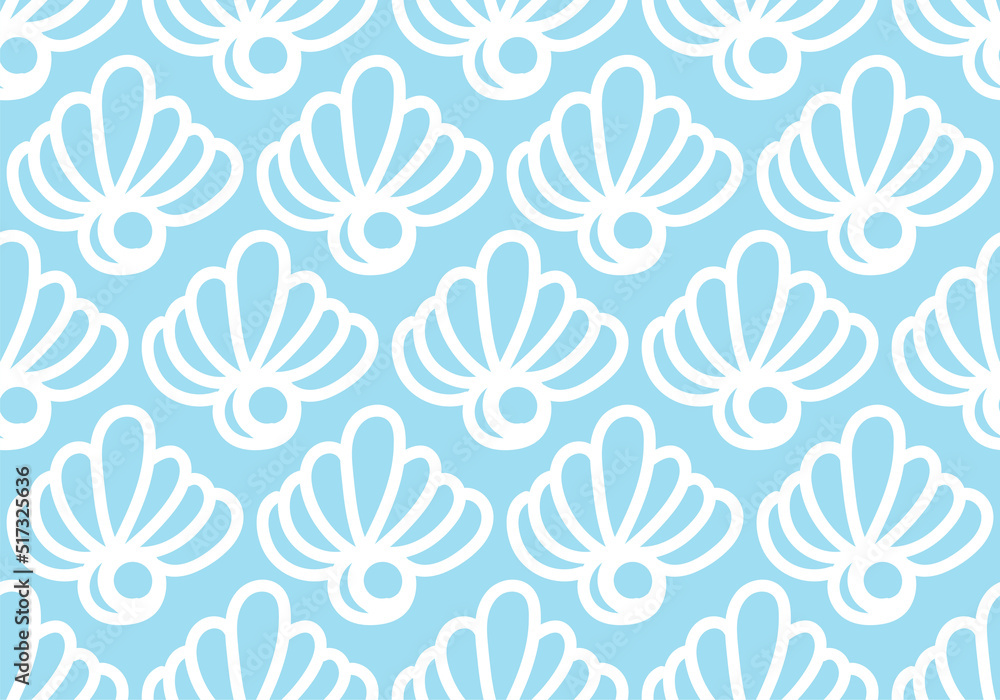 22071601 White pattern on a seamless blue background 22071601 White pattern on a seamless blue background