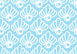 22071601 White pattern on a seamless blue background