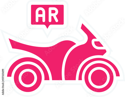 Ar Motorbike Riding Icon Style