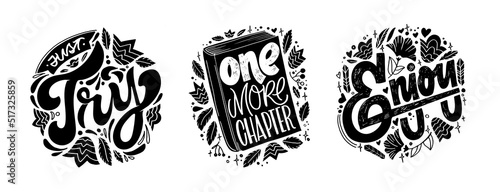 Cute motivation hand drawn doodle lettering postcard. Lettering art , t-shirt design. 
