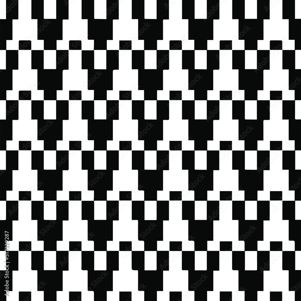 Fototapeta premium Abstract background with black and white pattern. Unique geometric vector swatch. Perfect for site backdrop, wrapping paper, wallpaper, textile and surface design. 