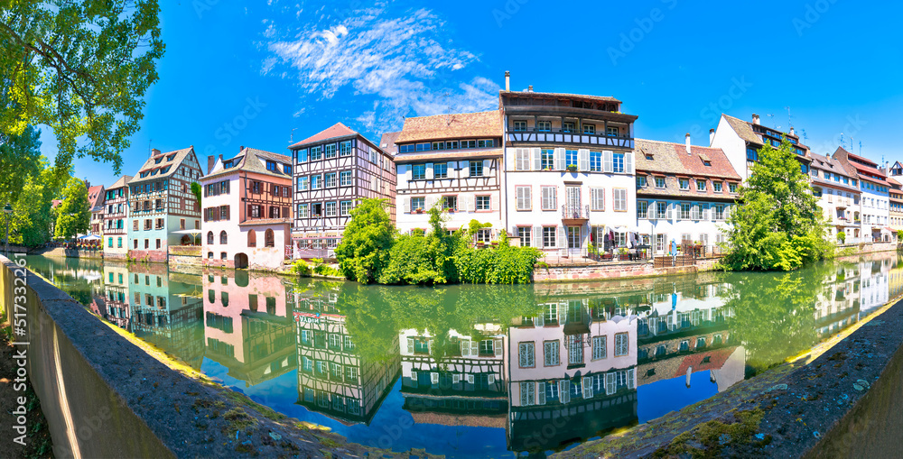 Town of Strasbourg canal and architecture colorful view