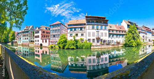 Town of Strasbourg canal and architecture colorful view