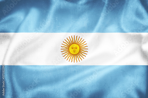 Grunge 3D illustration of Argentina flag